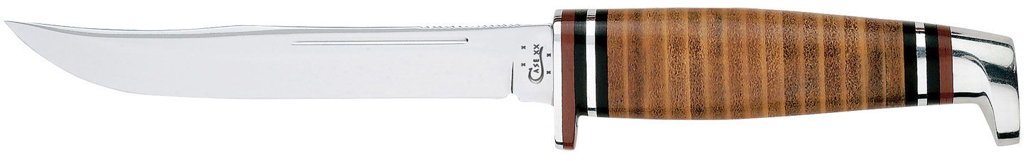 Case XX CA-372 Twin Finn 2-Piece Hunting Knife Set With Leather Sheath -  New