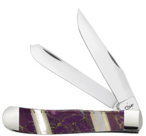 CASE XX KNIFE 11116 PURPLE TURQUOISE TRAPPER