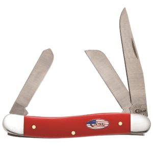 CASE XX KNIFE 13454 RED SYNTHETIC MEDIUM STOCKMAN