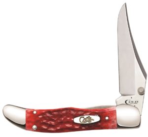 CASE XX KNIFE 7003 DARK RED BONE KICKSTART MID-FOLDING HUNTER