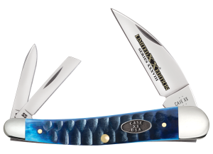 Limited XX Edition Series XXXVIII Ocean Blue Bone Seahorse Whittler with Case XX USA Oval Shield.