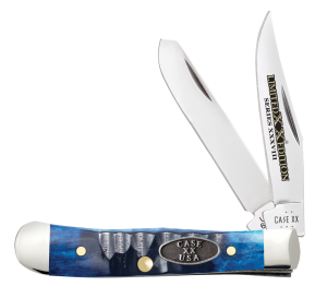 Limited XX Edition XXXVIII Ocean Blue Bone Tiny Trapper with Case XX USA Oval Pewter Shield.